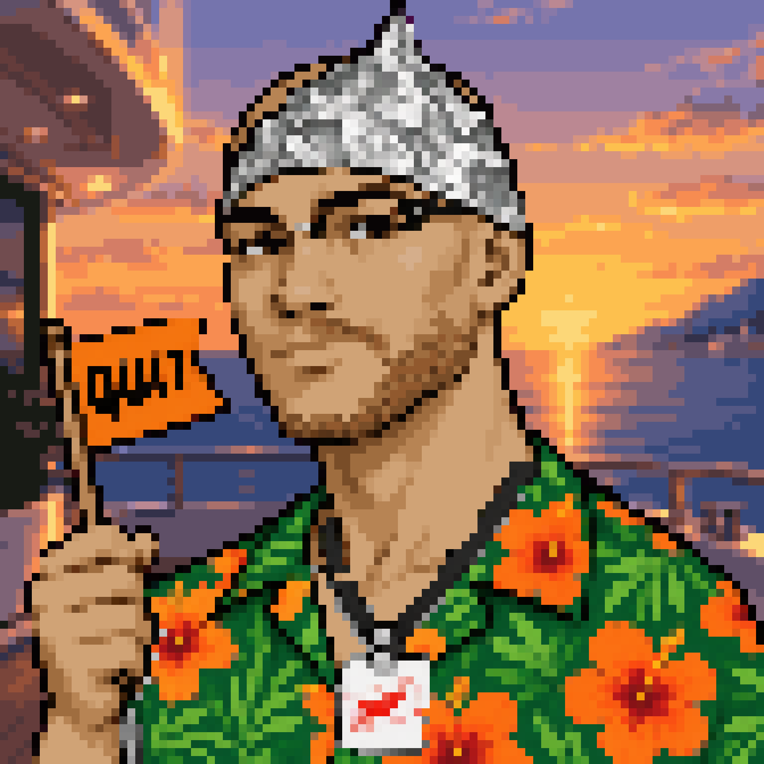 EX-EMPLOYEE 7025, Nico, a pixel portrait.