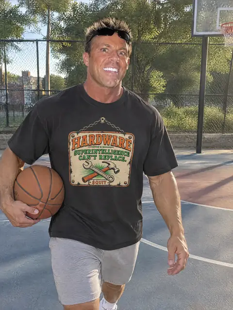 Chad wearing the Hardware Tee