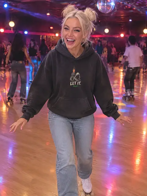 Tiffani wearing the Toast Hoodie
